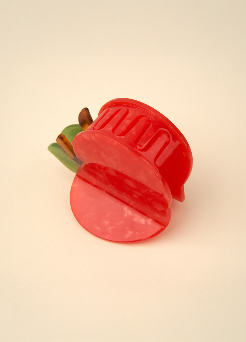 紅蘋果造型髮抓